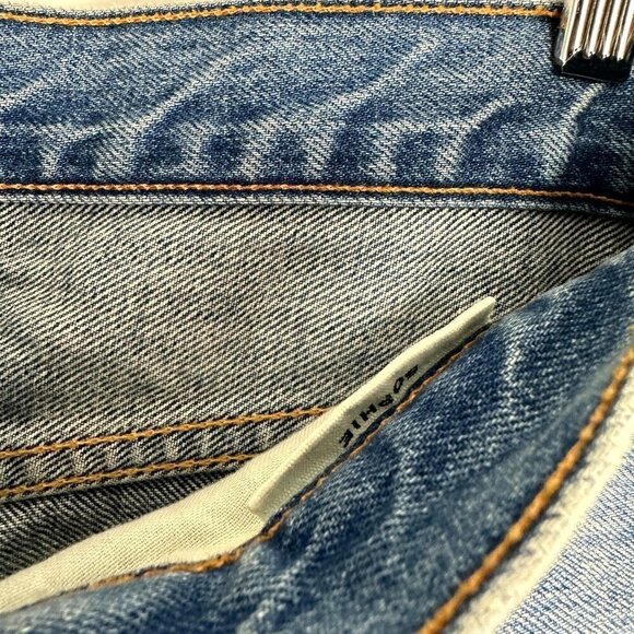 SLVRLAKE Sophie Ripped Mid Rise Straight Leg Jeans in All Or Nothing Size US 28 - Picture 10 of 15